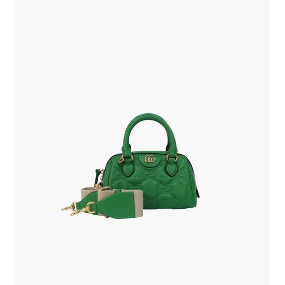 GUCCI Mini Green Leather and Marmont Top Handle Bag C-A33812 - Picture 1 of 1